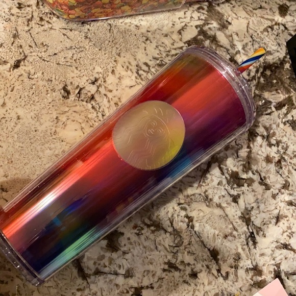✨Rainbow Iridescent kaleidoscope Venti Tumbler​ - Picture 1 of 9